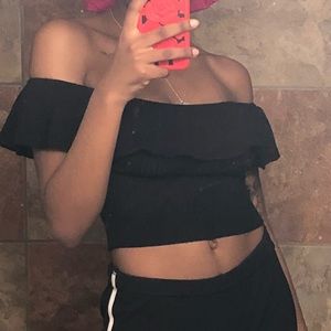 Black Off The Shoulder Top